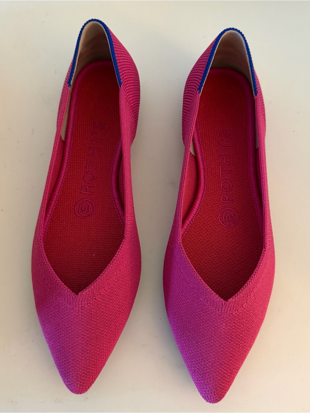 Rothy's Pointed Toe Flats in Berry Pink. Sz. 6.5. - Picture 4 of 8